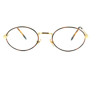 L'amy Paris Eyeglasses Frame Kids 204 gold Round 46-18-130 Brown H13083